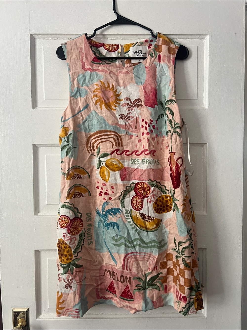 Paper Heart Pink Tropical Print Mini Dress